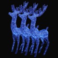 Renas de Natal XXL 3pcs 250 Leds 180 cm Acrílico Azul