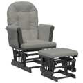 Cadeira de Amamentação com Banco Tecido Cinzento-claro