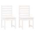 Cadeiras de Jardim 2 pcs 40,5x48x91,5 cm Pinho Maciço Branco
