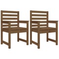Cadeiras de Jardim 2 pcs 60x48x91 cm Pinho Maciço Castanho-mel