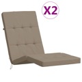 Almofadões Cadeira Terraço 2pcs Tecido Oxford Cinza-acastanhado