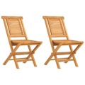 Cadeiras de Jardim Dobráveis 2 pcs 47x63x90 cm Teca Maciça