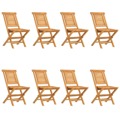 Cadeiras de Jardim Dobráveis 8 pcs 47x63x90 cm Teca Maciça