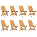 Cadeiras de Jardim Dobráveis 8 pcs 47x47x89 cm Teca Maciça