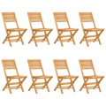 Cadeiras de Jardim Dobráveis 8 pcs 47x62x90 cm Teca Maciça