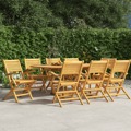 Cadeiras de Jardim Dobráveis 8 pcs 55x62x90 cm Teca Maciça