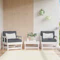 Cadeiras de Jardim C/ Almofadões 2 pcs Pinho Maciço Branco
