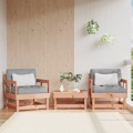 Cadeiras de Jardim C/ Almofadões 2pcs Madeira de Douglas Maciça