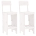 Cadeiras de Bar 2 pcs 40x48,5x115,5 cm Pinho Maciço Branco