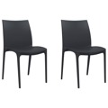 Cadeiras de Jardim 2 pcs Polipropileno 50x46x80 cm Antracite