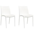 Cadeiras de Jardim 2 pcs Polipropileno 50x46x80 cm Cor Creme