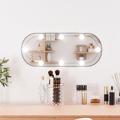 Espelho de Parede Oval com Luzes LED 20x50 cm Vidro