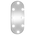 Espelho de Parede Oval com Luzes LED 25x60 cm Vidro