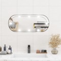 Espelho de Parede Oval com Luzes LED 30x70 cm Vidro