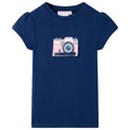 T-shirt Infantil Azul-escuro 140