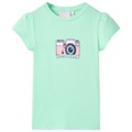 T-shirt de Criança Verde Brilhante 140