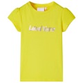 T-shirt Manga Curta Criança C/letras Lantejoulas Amarelo-brilhante 116