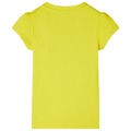 T-shirt de Manga Curta para Criança Amarelo-brilhante 128