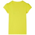 T-shirt de Manga Curta para Criança Amarelo-brilhante 140