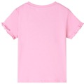 T-shirt Manga Curta para Criança Rosa-choque 92
