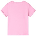 T-shirt Manga Curta para Criança Rosa-choque 140