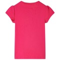 T-shirt Infantil com Estampa Floral Rosa Brilhante 128