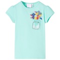 T-shirt Infantil com Estampa Floral Menta-claro 92