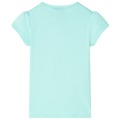T-shirt Infantil com Estampa Floral Menta-claro 104