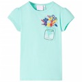 T-shirt Infantil com Estampa Floral Menta-claro 116
