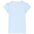 T-shirt de Criança com Estampa de Bicicleta Azul-claro 92