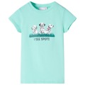 T-shirt Infantil com Estampa de Cães Menta-claro 92
