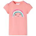 T-shirt Infantil com Estampa de Arco-íris Coral-claro 92