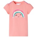 T-shirt Infantil com Estampa de Arco-íris Coral-claro 128