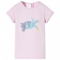 T-shirt para Criança com Estampa de Tartaruga Cor Lilás 92