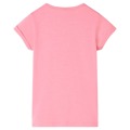 T-shirt Infantil com Estampa de Tartaruga Rosa-choque 92