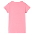 T-shirt Infantil com Estampa de Tartaruga Rosa-choque 128