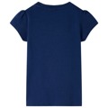 T-shirt para Criança com Estampa de Cão num Barco Azul-marinho 116