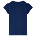 T-shirt para Criança com Estampa de Cão num Barco Azul-marinho 140
