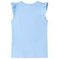 T-shirt P/ Criança Manga C/ Folhos e Estampa Brilhante Azul-claro 116