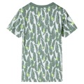 T-shirt para Criança com Estampa de Folhas Cor Cru e Hera-escuro 92