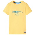 T-shirt para Criança com Estampa de Dinossauro Ocre-claro 140