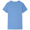 T-shirt para Criança com Estampa de Dinossauro Azul-médio 92