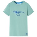T-shirt para Criança com Estampa de Dinossauro Caqui-claro 116