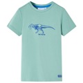 T-shirt para Criança com Estampa de Dinossauro Caqui-claro 128