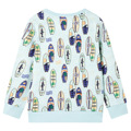 Sweatshirt para Criança Azul-suave Mesclado 140