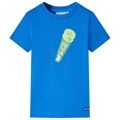 T-shirt Infantil com Estampa de Gelado Azul Brilhante 104