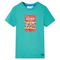 T-shirt Infantil com Mangas Curtas Menta-escuro 116
