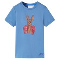 T-shirt Infantil com Mangas Curtas Azul-médio 116