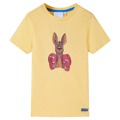 T-shirt Infantil com Mangas Curtas Amarelo 116