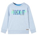 Sweatshirt para Criança Azul-suave Mesclado 116